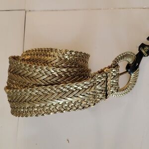 New without tags braided leather belt size S/M total length 34.5"